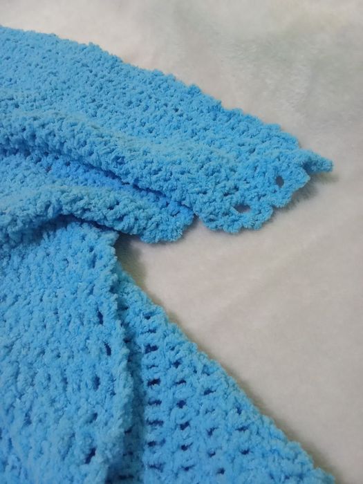 Плед детский из плюшевой пряжи