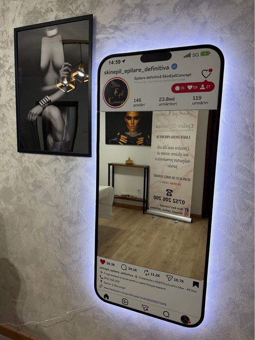 Oglinda Instagram Led