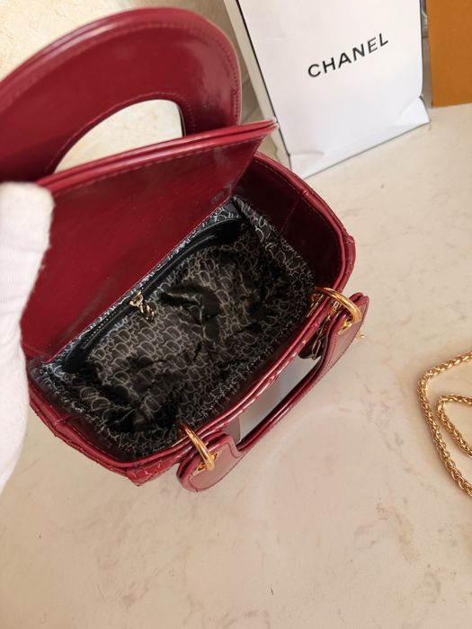 Дамска чанта Lady Dior mini cherry red