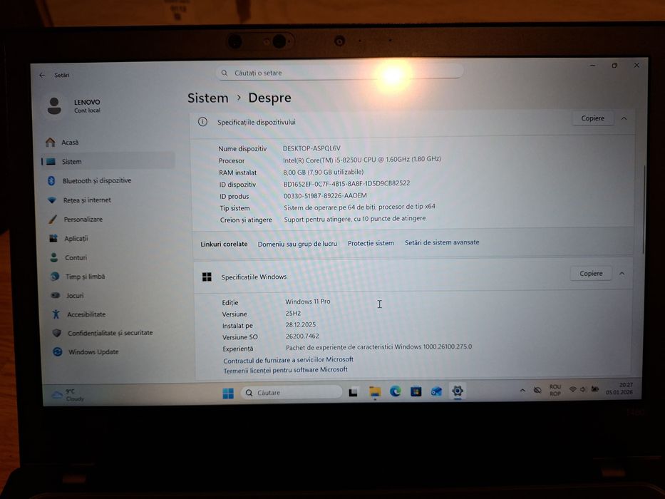 Laptop Lenovo ThinkPad T480