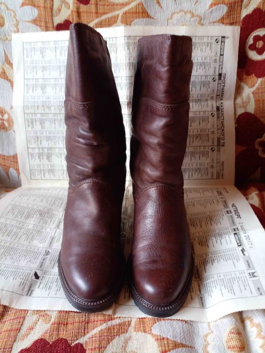 Сапоги коричневые  35 - 36 размер