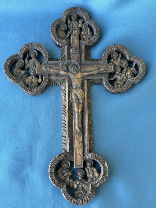 УНИКАЛЕН Стар кръст , Исус Христос , ДЪРВОРЕЗБА