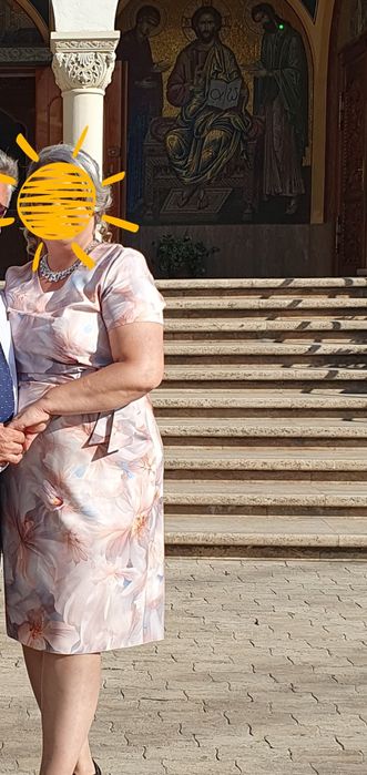 Rochie elegantă din mătase, cu cordon  ajustabil mărimea 48