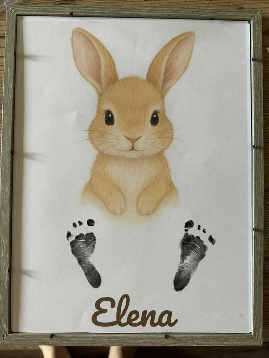 Персонализирана картина с отпечатък детски стъпчици