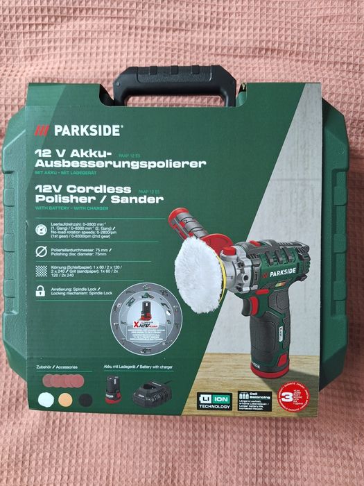 Парксайд Parkside полираща, шкуреща машина 12v.