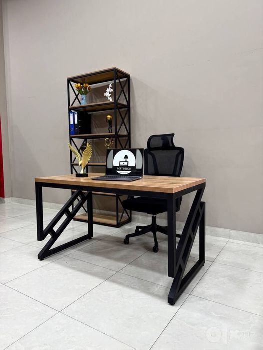 Стол в стиле лофт / stol parta loft uslubida