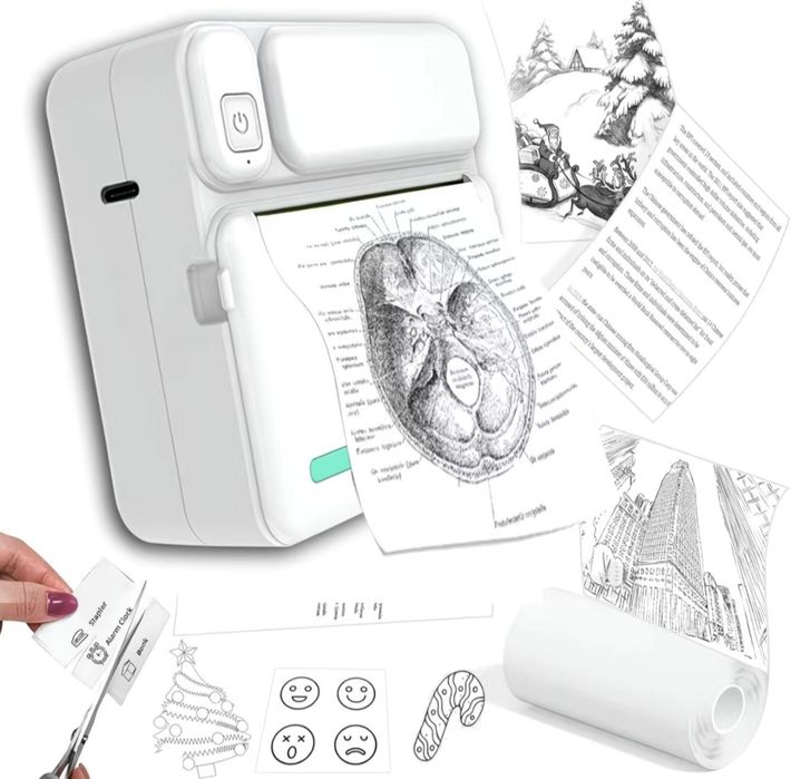 Мини-принтер для телефона (Печать без чернил) + Подарок