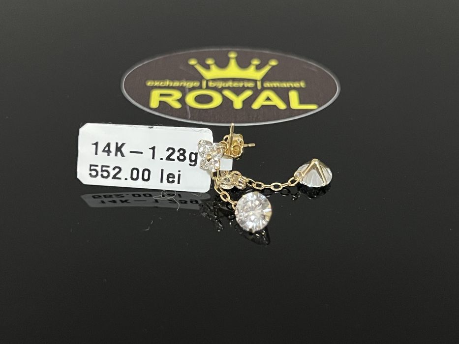 Bijuteria Royal CB : Cercei dama aur 14k 1,23 grame