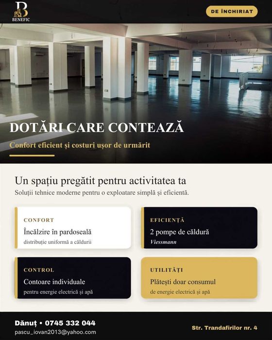 Spațiu comercial de închiriat