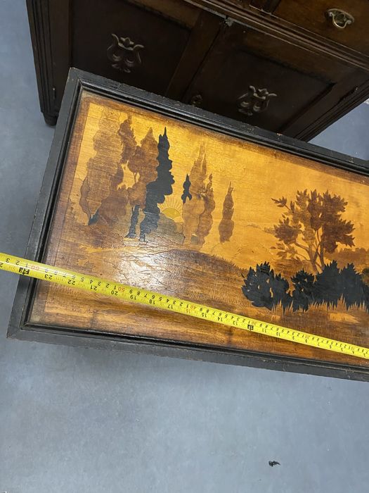 Винтидж помощни масички  3 бр пейзажи 1940 те Западна Европа