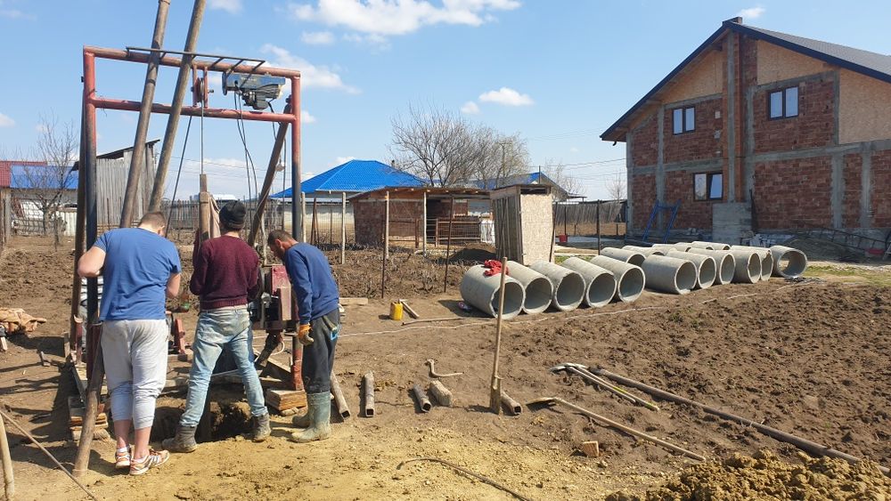 Execut fantani si fose,denisipări și adanciri (fantanar), foraje putur