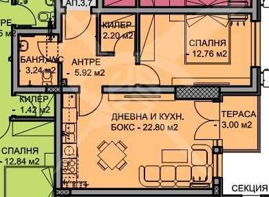 Двустаен апартамент в кв. Остромила- 774-23105