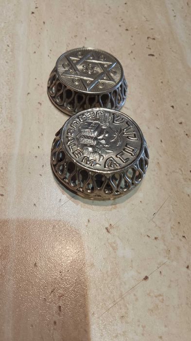 Sfesnic pliabil de Shabbat, argintat, pentru calatorie