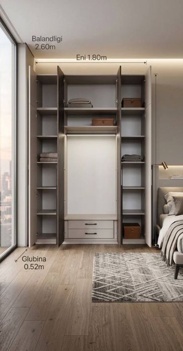 Распашной шкаф Фабричное качество. Можно купить в рассрочку но без ски