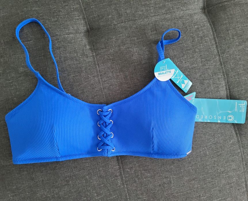 Transport GRATUIT Sutien baie albastru NOU cu eticheta