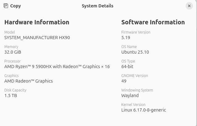 MiniPC Minisforum HX90 - Ryzen 9 5900HX, Samsung 980 500 GB, 32 GB RAM
