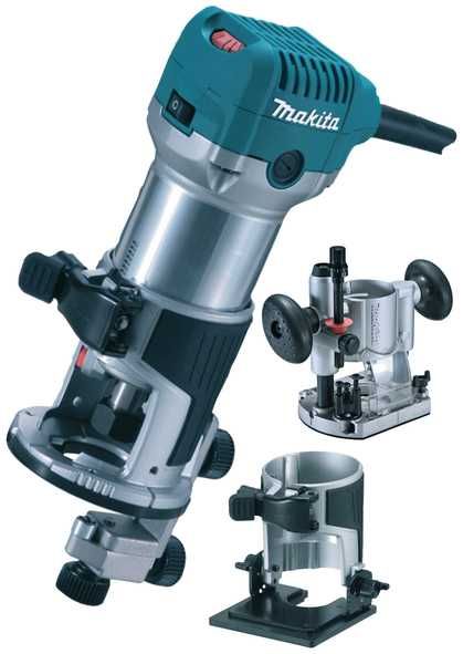 MAKITA, Masina de frezat verticala si unimanuala 6/8 mm 710 W RT0700C, + EXTRA ACCESORII  + GEANTA TRANSPORT + 35 CAPETE DE FREZA