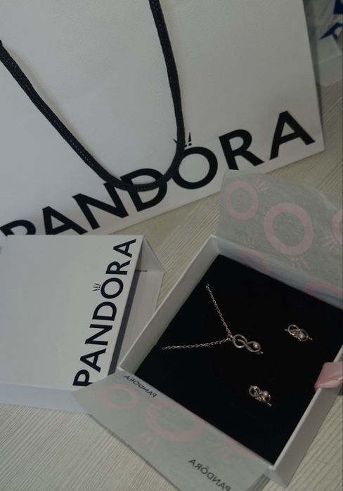 Кулон и серьги Пандора Оригинал 14 февраля