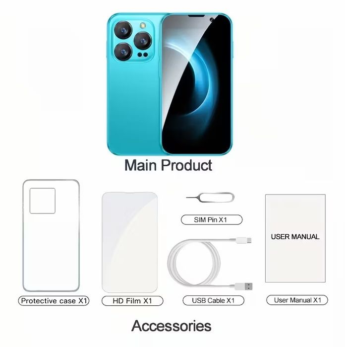 Мини телефон XS18Pro – 2GB RAM, 16GB, Слот за 2 SIM карти