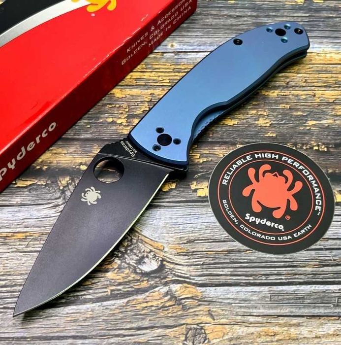 Cutit Pliabil Briceag Spyderco Tenacious Blue Titanium, Editie Premium