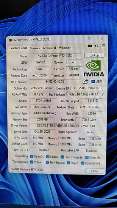 Geforce 3080rtx zotac