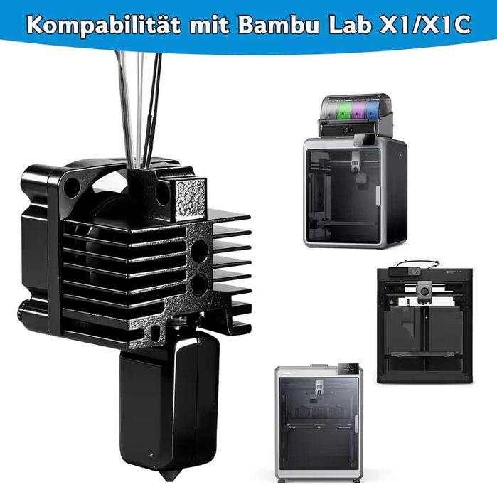Kit hotend din oțel întărit pentru Bambu Lab X1/X1C/X1 Carbon complet metalic duză 0,4 mm – 0,4mm