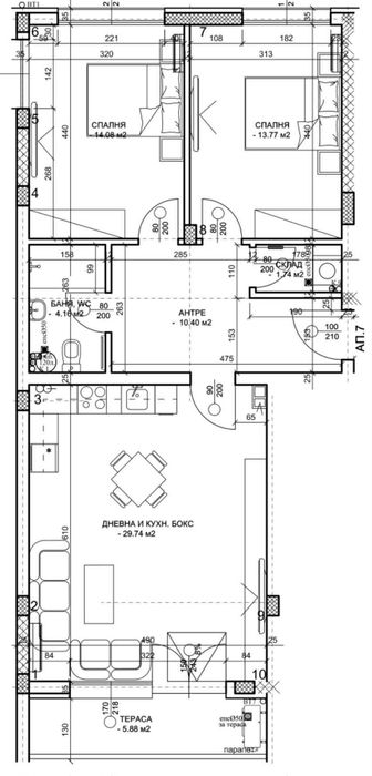 Продава се Тристаен апартамент в Пловдив, Южен - 107 кв.м за 1116 €/кв.м - Снимка #3