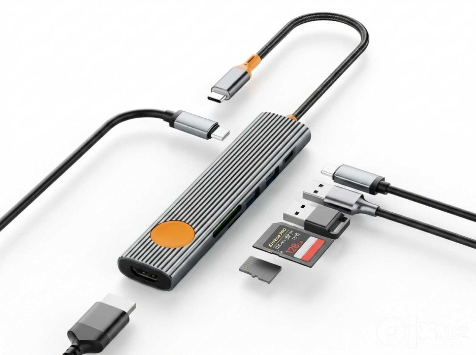 WiWu Traveling 7 in 1 Hub (Wi-HB007) Type-C Adapter