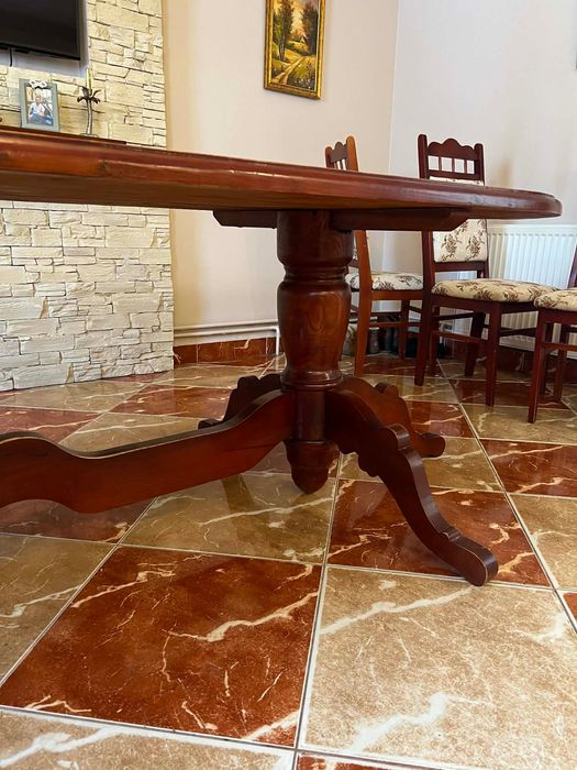 Masă bucătărie din lemn de stejar roșu