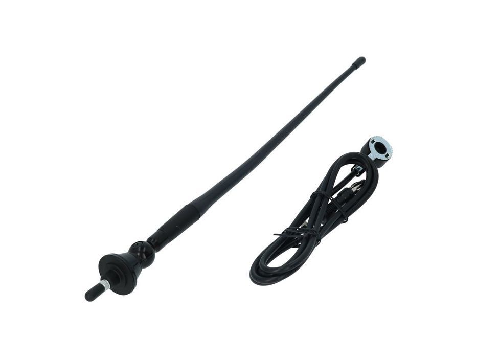 Antena auto cauciucata Carpoint 33 cm, ajustabila 0-180 grade, cu cablu 1,3 m, montaj pe suprafata