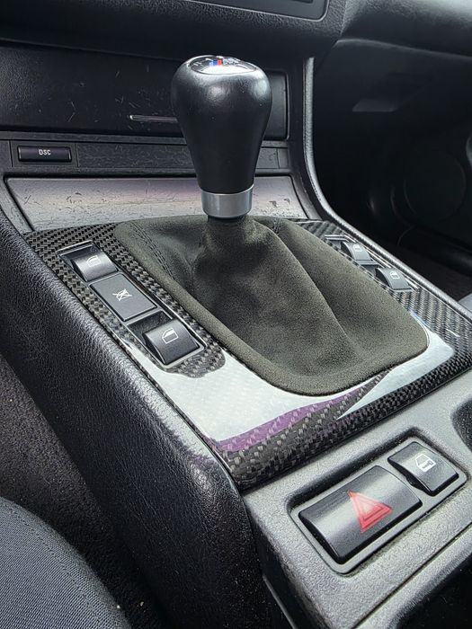 Volan BMW E46 M Original + Trim schimbător Carbon Real