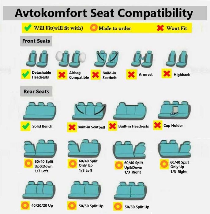Пълен Комплект Тапицерия Калъфи За Седалки Полиестер И Жакард
