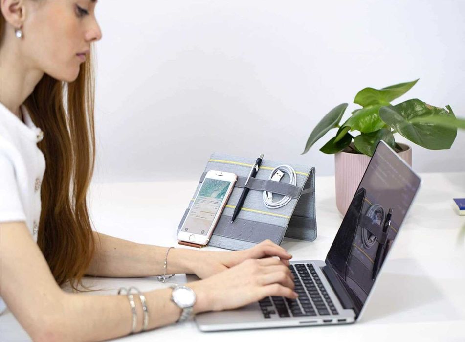 Organizator pliabil, portabil 3 în 1, atașabil la laptop și tabletă