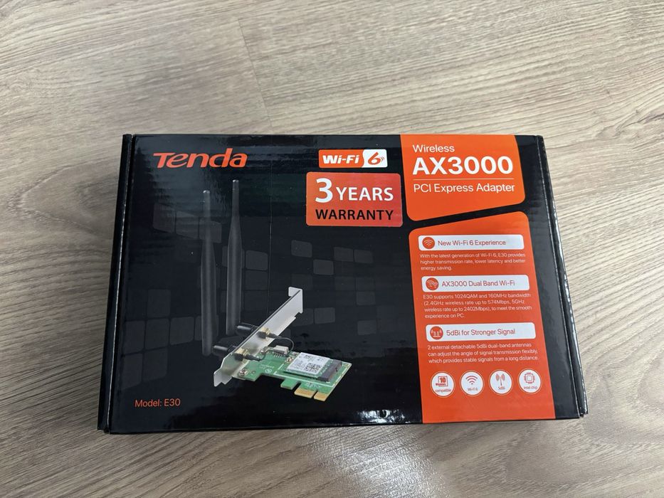 Мрежова карта Tenda E30 AX3000 wireless adapter