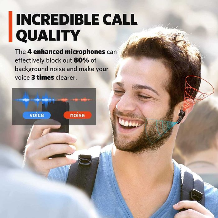 EarFun Air-TWS безжични Bluetooth слушалки,черен цвят