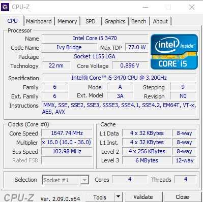 Четириядрен настолен компютър с Intel i5-3470, 12GB DDR3 RAM, 500GB HDD, HDMI