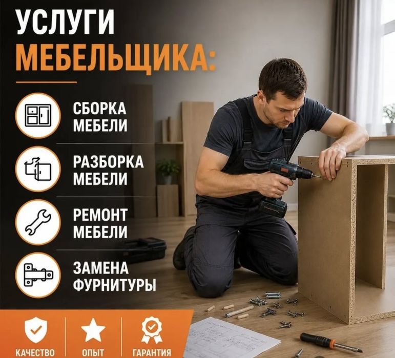 услуги мебельщика, сборка мебели