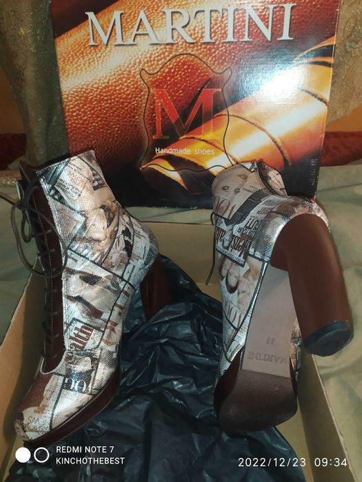 Боти с висок ток № 38 естествена кожа цена по договаряне