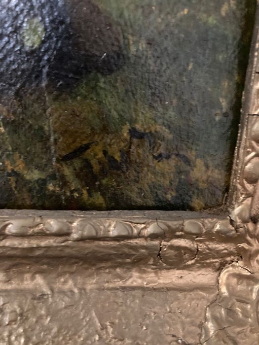 Tibor Erno, Secerișul grâului, tablou vechi romanesc, ulei pe carton