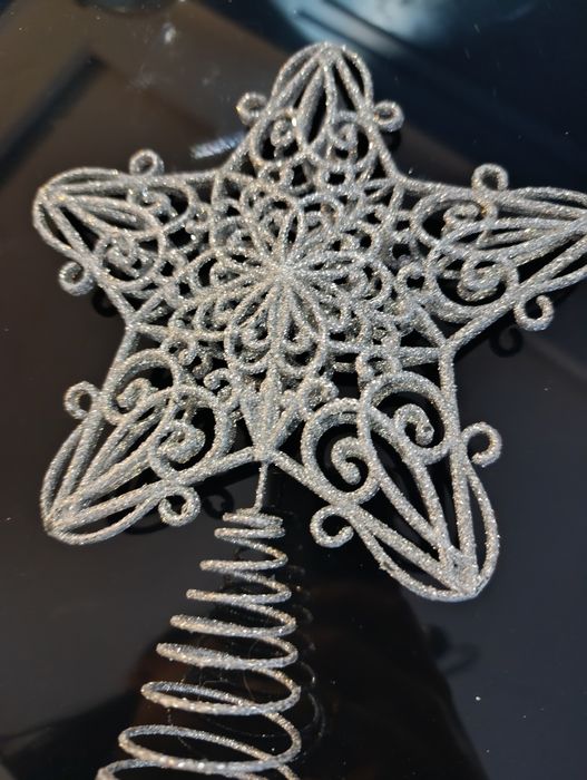 Серебряная звезда на ёлку