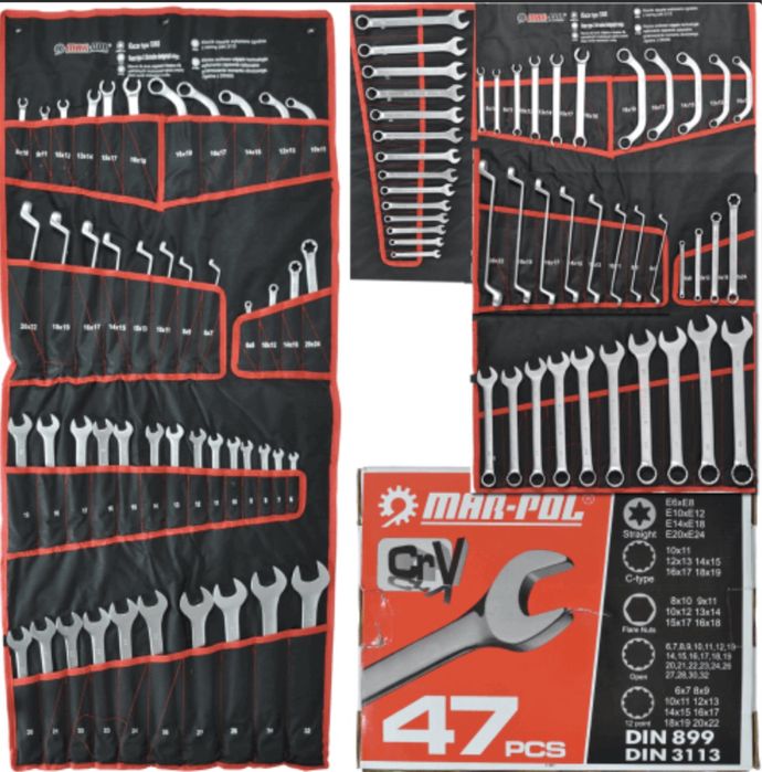 Комплект Комбинирани Ключове 47 части MAR-POL