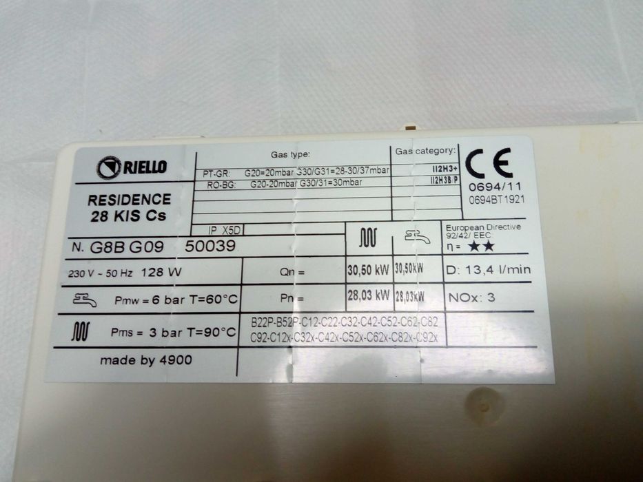 Piese schimb centrala RIELLO RESIDENCE 28 KIS Cs.