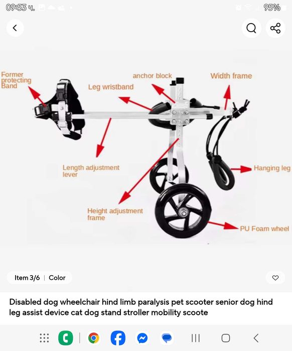 Инвалидна количка за куче