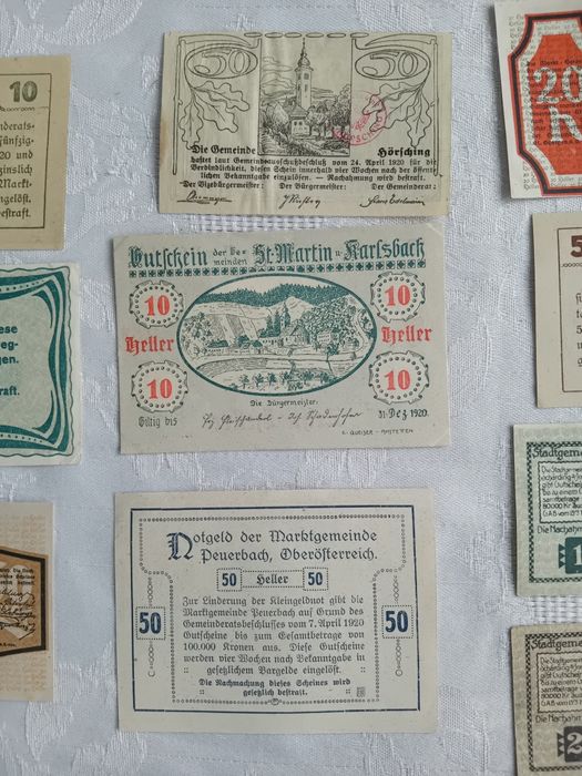 Bancnota veche, Austria , lot