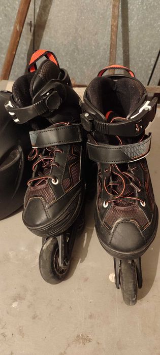 Ролери Oxelo Fit 3 JR Black Orange размер 35-38 с Каска Giro