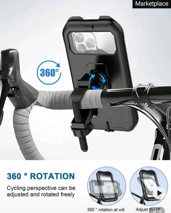 Водоустойчива стойка за мобилен телефон за велосипед
