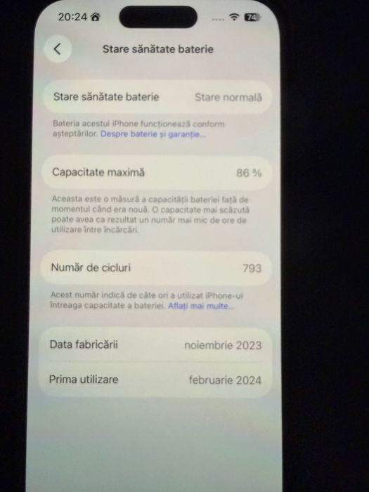 Iphone 15 pro 256 gb blue impecabil