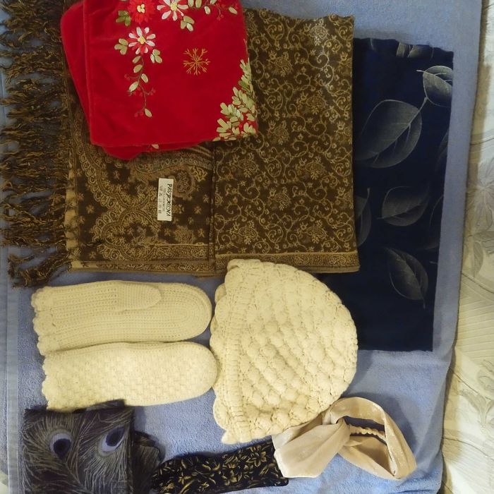 Шапка берет палантин шарф