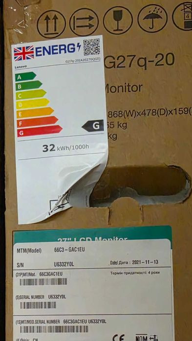 LCD Монитор 27'' Lenovo G27Q-20