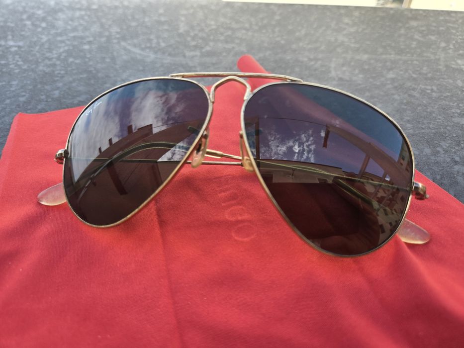 RayBan Gold Metal Aviator ochelari soare copii
